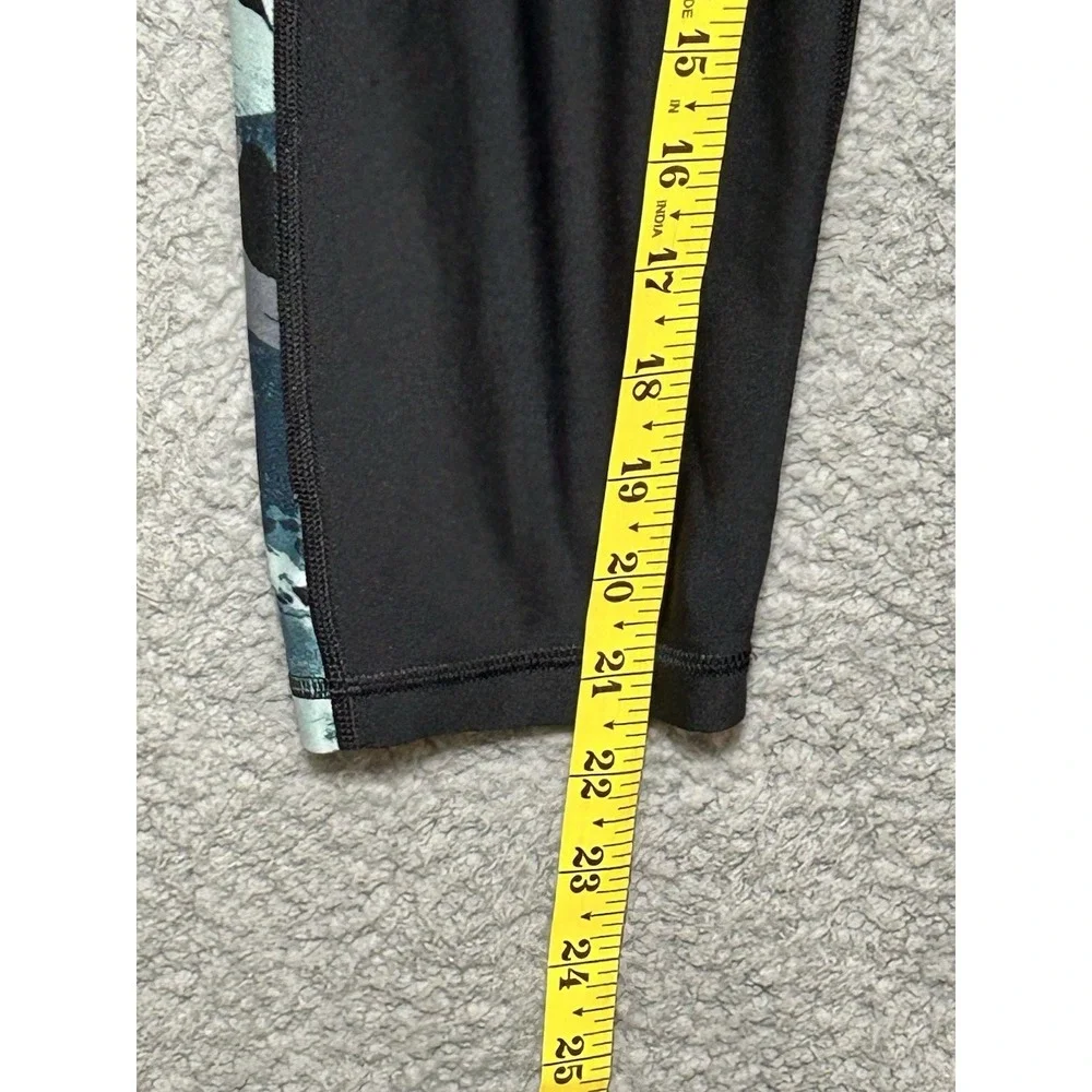 Under Armour Youth Girls Leggings XL‎ Teal Graphic  Performance Sports